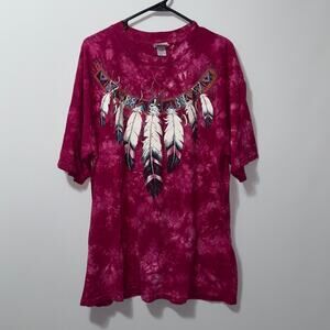 Ragtop vintage pink Tie Dye short sleeve Shirt women’s size XL